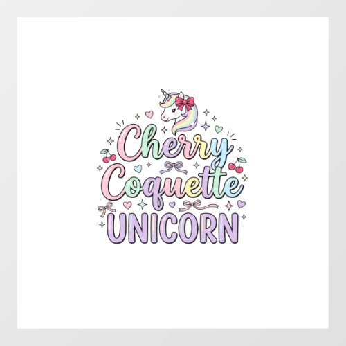 Unicorn Cherry Coquette Unicorn Original Zazzle De Floor Decals
