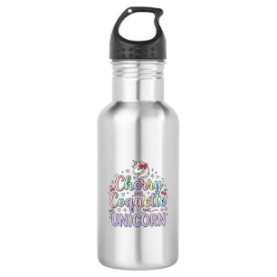 Unicorn Cherry Coquette Unicorn Original Zazzle De Stainless Steel Water Bottle