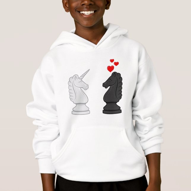 Unicorn Chess Knight Hoodie (Front)