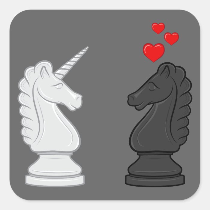 Unicorn Chess Knight Stickers