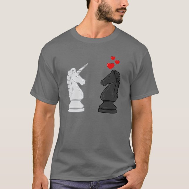 Unicorn Chess Knight T-Shirt (Front)