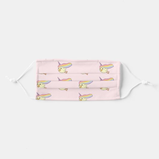 Unicorn Chicken pattern Face Mask (Front, Folded)