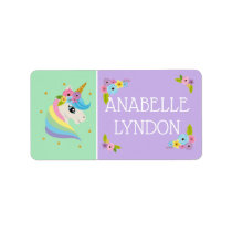 Unicorn Child School Name Label Editable Color Zazzle Com Unicorn Child School Name Label Editable Color Zazzle Com