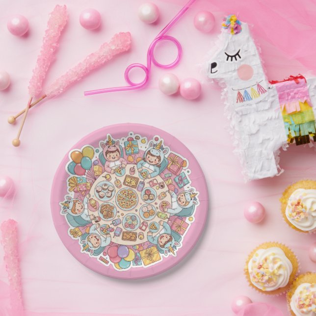 Unicorn Children's Party Paper Plates (Party)