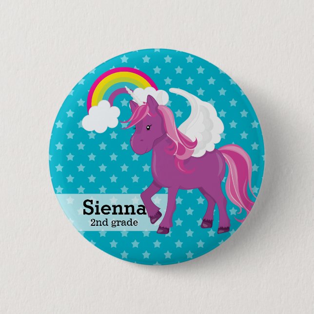 Unicorn * Choose your background color Button (Front)