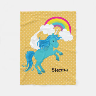 Unicorn * Choose your background color Fleece Blanket