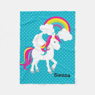 Unicorn * Choose your background color Fleece Blanket