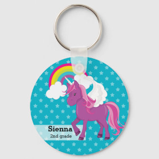 Unicorn * Choose your background color Keychain