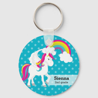 Unicorn * Choose your background color Keychain