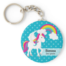 Unicorn * Choose your background color Keychain