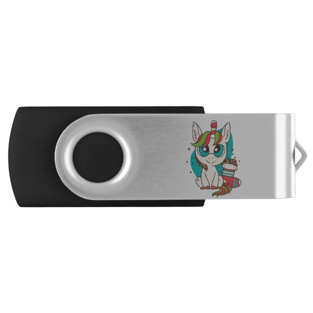 Unicorn Christmas Flash Drive (Front)