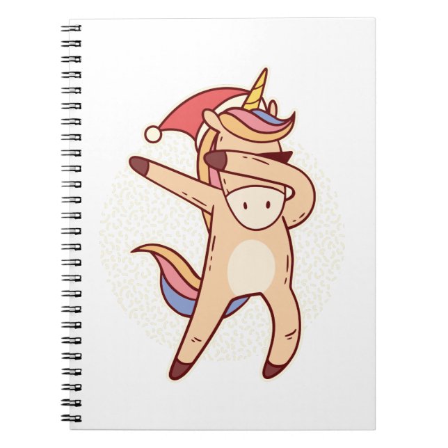 unicorn christmas notebook (Front)