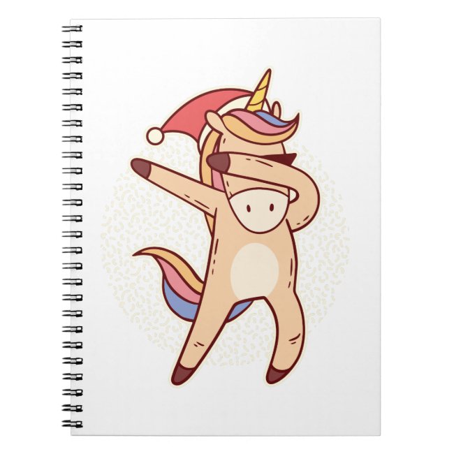unicorn christmas notebook