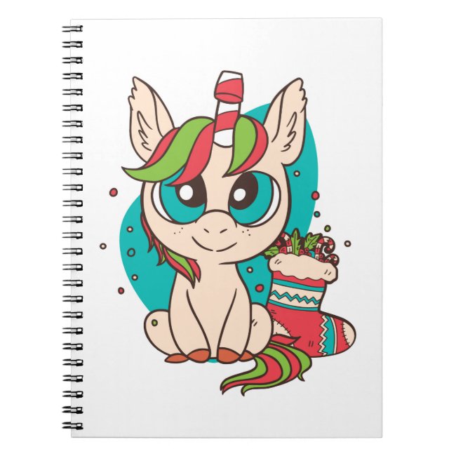 Unicorn Christmas Notebook