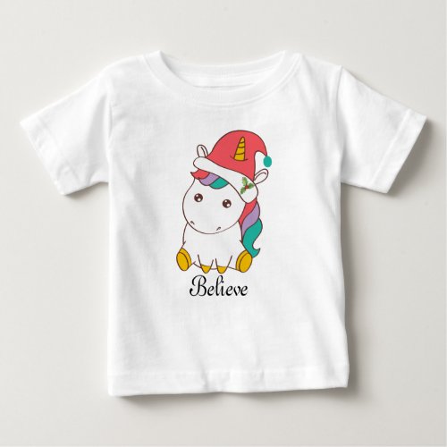 Unicorn Christmas Shirt for kids toddlers