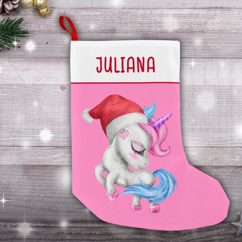 Unicorn Christmas Stockings  Cute Unicorn Pink