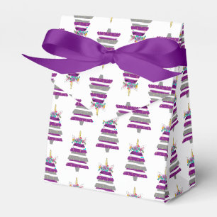 Unicorn Christmas Tree Favor Box