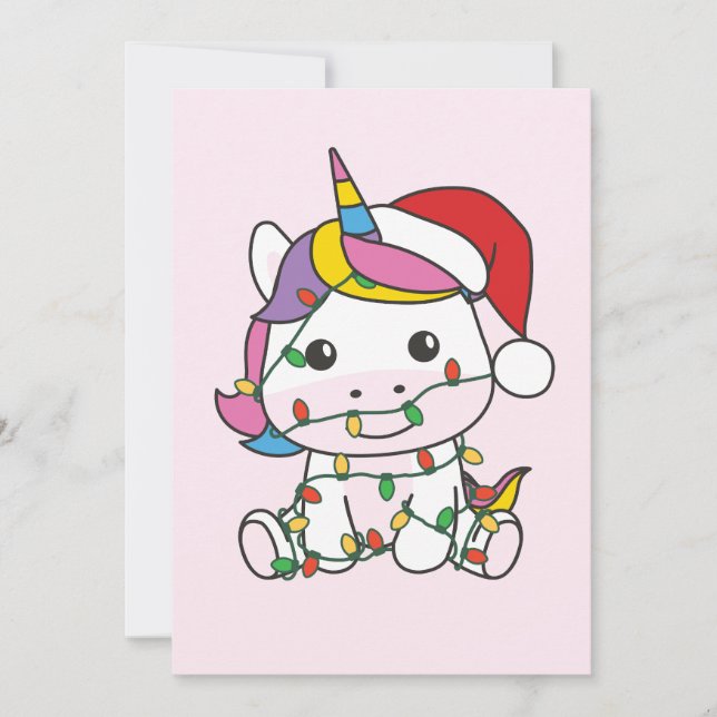 Unicorn Christmas Winter Animals Holiday Unicorns (Front)