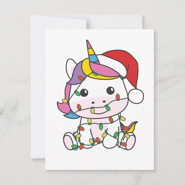 Unicorn Christmas Winter Animals Holiday Unicorns (Front)