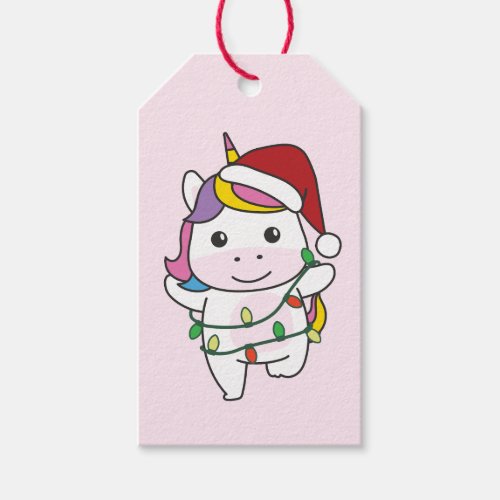 Unicorn Christmas Winter Animals Holiday Unicorns Gift Tags