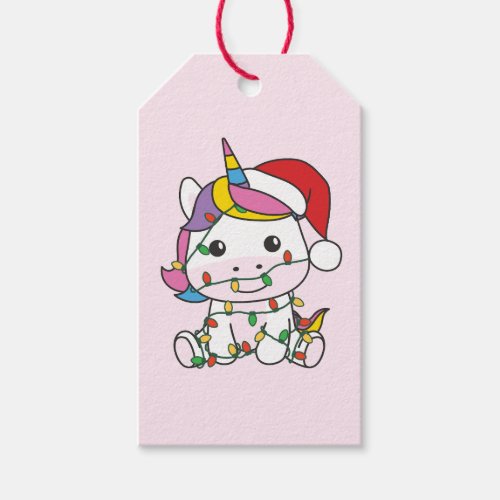 Unicorn Christmas Winter Animals Holiday Unicorns Gift Tags