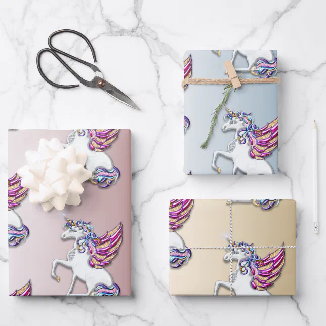 Unicorn Christmas Wrapping Paper
 Unicorn Christmas Wrapping Paper Sheets