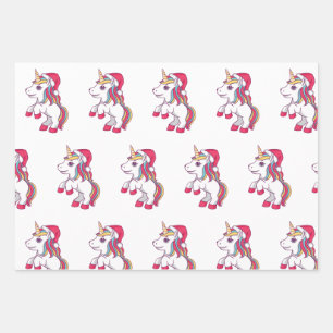 Unicorn Christmas Wrapping Paper, Unicorn  Wrapping Paper Sheets
