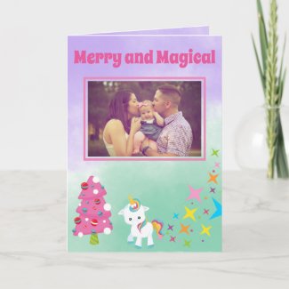 Unicorn Christmas Your Family Photo