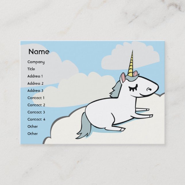 Unicorn - Chubby Business Card (Front)