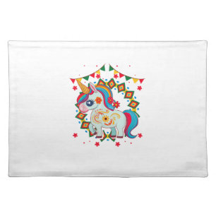 Unicorn Cinco De Mayo Party Cute Mexican Fiesta T- Cloth Placemat
