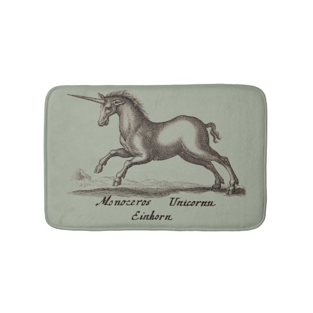 Unicorn Classic Running Magic Woodland Creature Bath Mat (Front)