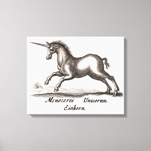 Unicorn Classic Running Magic Woodland Creature Canvas Print