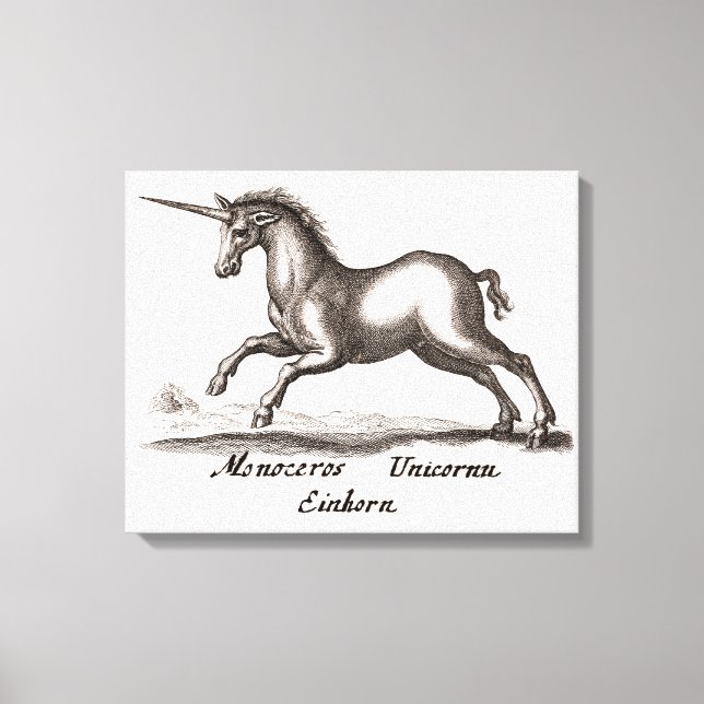 Unicorn Classic Running Magic Woodland Creature Canvas Print (Front)