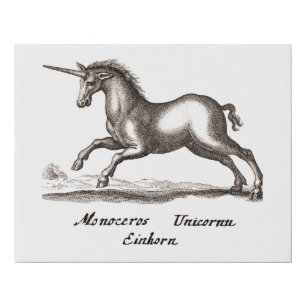 Unicorn Classic Running Magic Woodland Creature Faux Canvas Print
