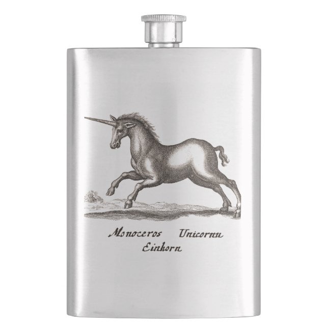 Unicorn Classic Running Magic Woodland Creature Flask (Front)