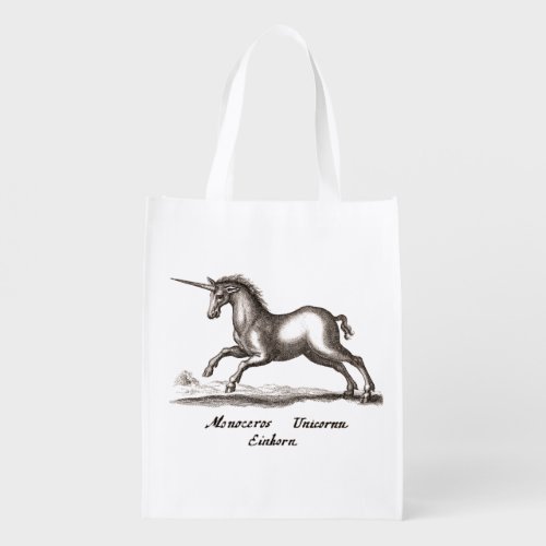 Unicorn Classic Running Magic Woodland Creature Grocery Bag