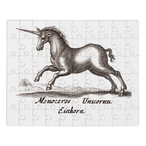 Unicorn Classic Running Magic Woodland Creature Jigsaw Puzzle