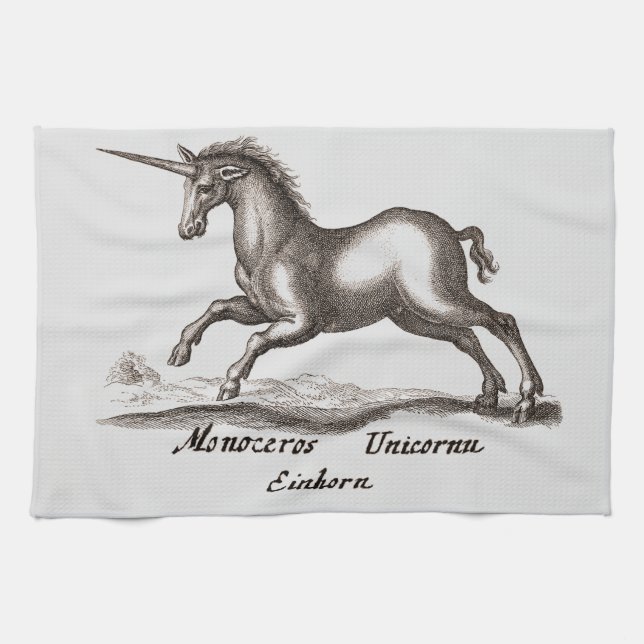 Unicorn Classic Running Magic Woodland Creature Kitchen Towel (Horizontal)