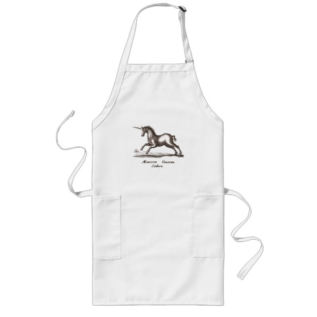 Unicorn Classic Running Magic Woodland Creature Long Apron (Front)