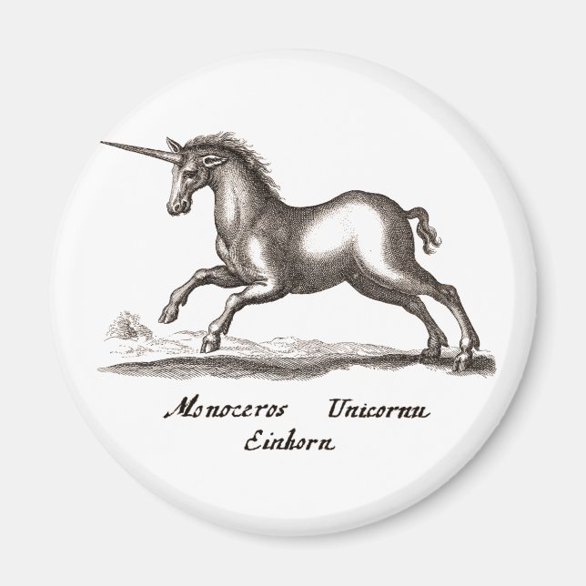 Unicorn Classic Running Magic Woodland Creature Magnet (Front)