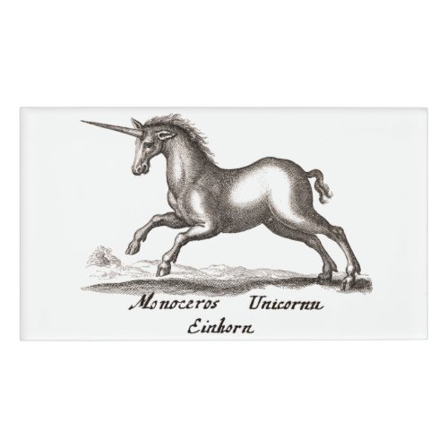 Unicorn Classic Running Magic Woodland Creature Name Tag