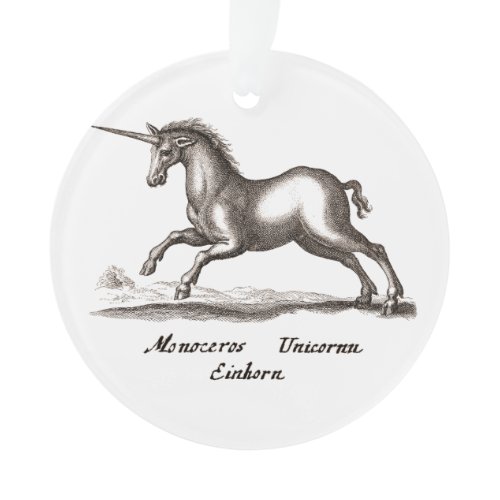 Unicorn Classic Running Magic Woodland Creature Ornament