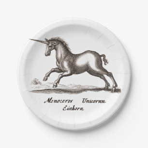 Unicorn Classic Running Magic Woodland Creature Paper Plates
