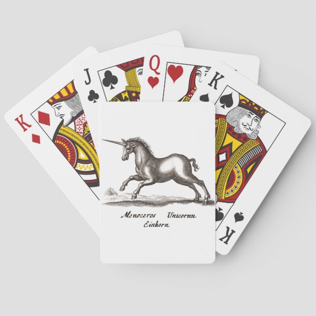 Unicorn Classic Running Magic Woodland Creature Poker Cards (Back)