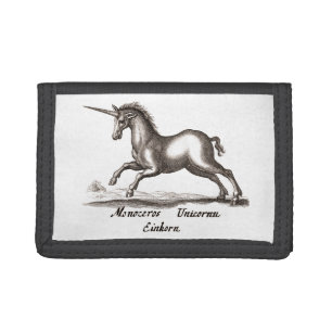 Unicorn Classic Running Magic Woodland Creature Tri-fold Wallet