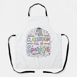 Unicorn Classroom Full of Sparkles Original Merch Apron