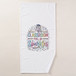 Unicorn Classroom Full of Sparkles Original Merch Bath Towel
