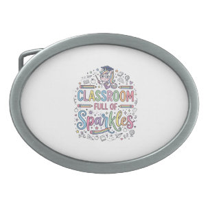 Unicorn Classroom Full of Sparkles Original Merch  Belt Buckle