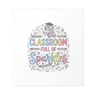Unicorn Classroom Full of Sparkles Original Merch Notepad