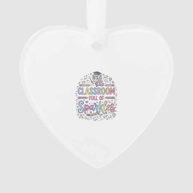 Unicorn Classroom Full of Sparkles Original Merch  Ornament (Front)